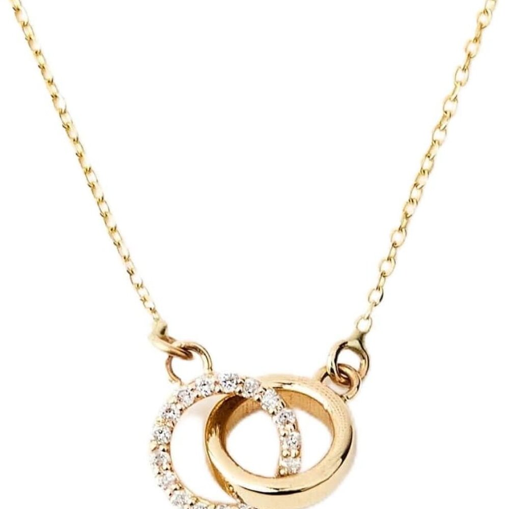 Diamond Interlocking Circle Necklace For Women - image 1
